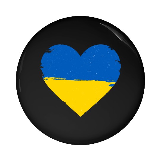 Ukraine Flag Ukrainian Heart Pin Buttons
