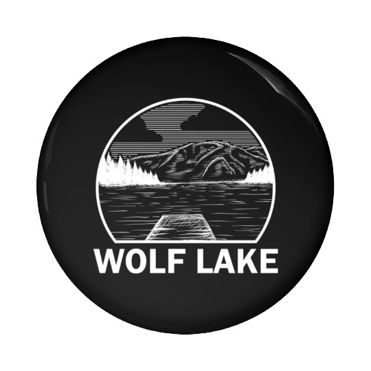 Wolf Lake Illinois Fishing Camping Summer Pin Buttons