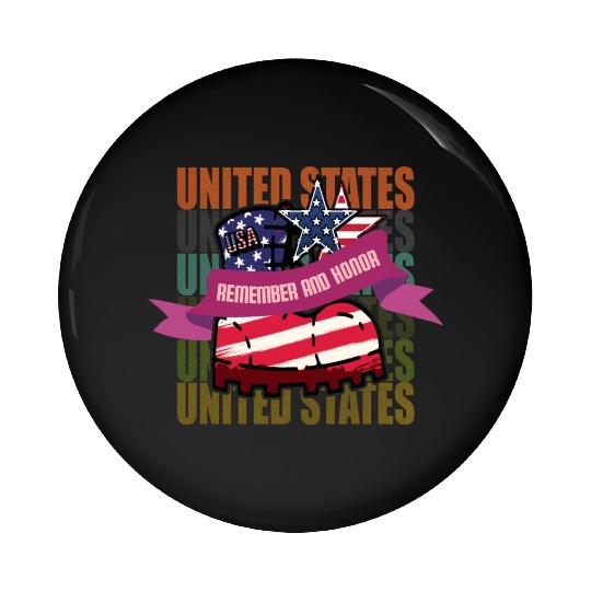 God bless America the land of the free Pin Buttons