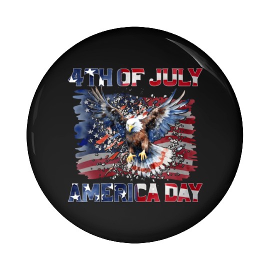 4th of july America Day Pin Buttons