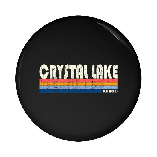 70S 80S Style Crystal Lake Il Pin Buttons