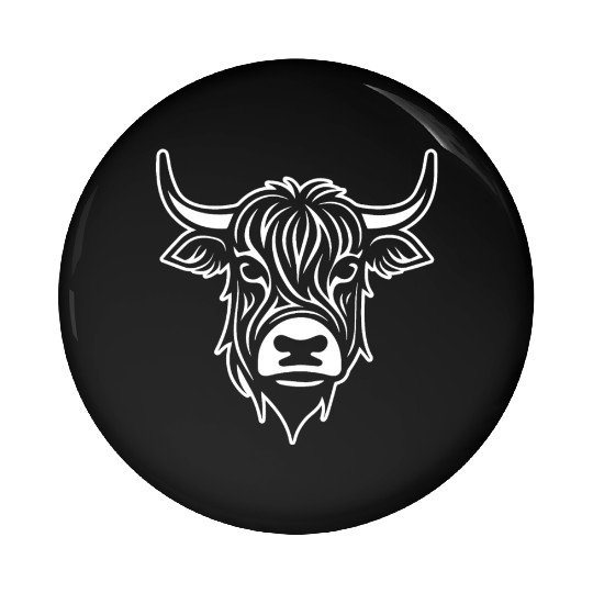 Scottish Highland Cow Pin Buttons