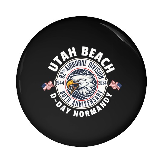 UTAH Beach airborne division 80th anniversary Pin Buttons