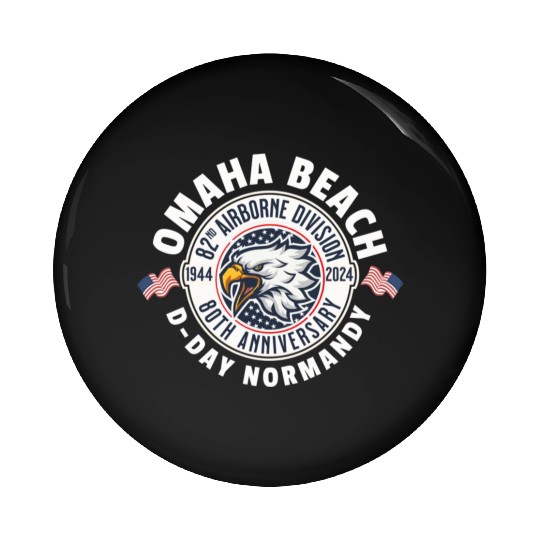 Omaha Beach airborne division 80th anniversary Pin Buttons