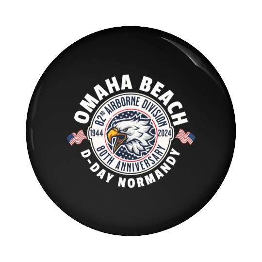 Omaha Beach airborne division 80th anniversary Pin Buttons