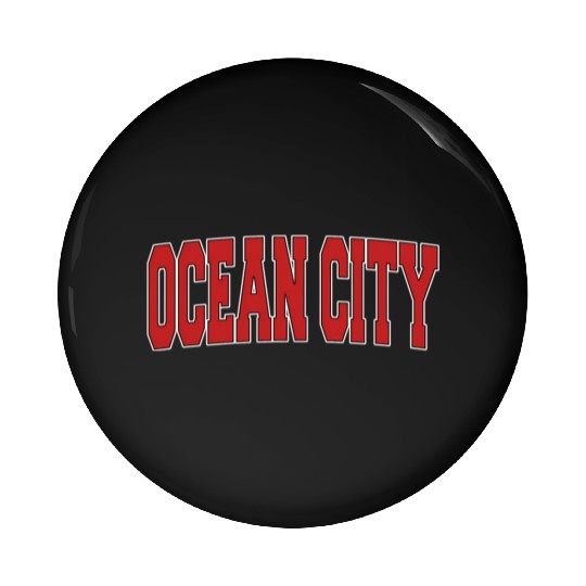 Ocean City Nj New Jersey Varsity Style Usa Sports Pin Buttons