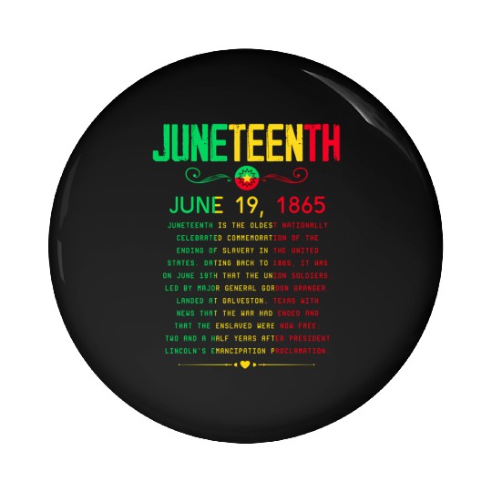 Juneteenth 1865 Juneteenth African American June 1 Pin Buttons