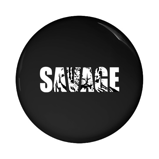 Savage - Beast Animal Work Out Weight Lifting Gym Pin Buttons