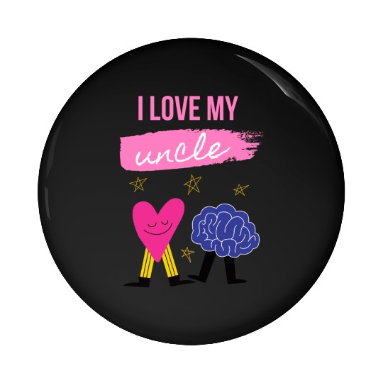 I Love My Uncle s Brain Pin Buttons