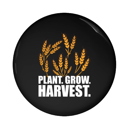Wheat Farmer Plant Grow Harvest W Pin Buttons