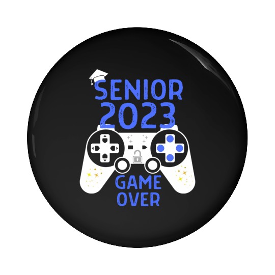 Class Of 2023 Senior Video Game Over School Gamer Pin Buttons