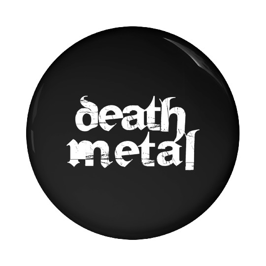 death metal logo design Pin Buttons
