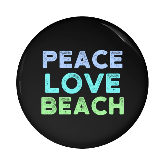 Peace Love Beach Distressed Pin Buttons
