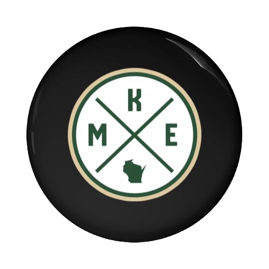 Milwaukee Circle Patch Green Pin Buttons
