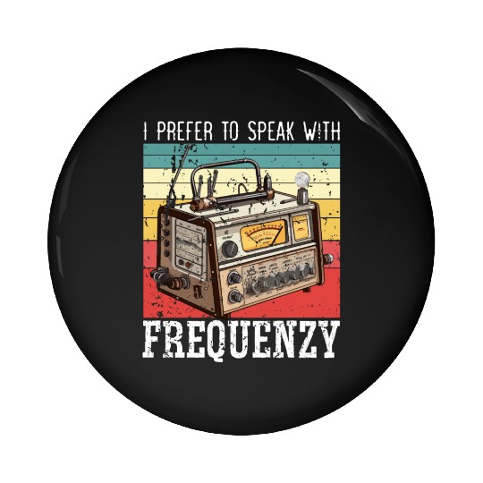 Ham Radio Operator Morse Code Radioactivity Pin Buttons