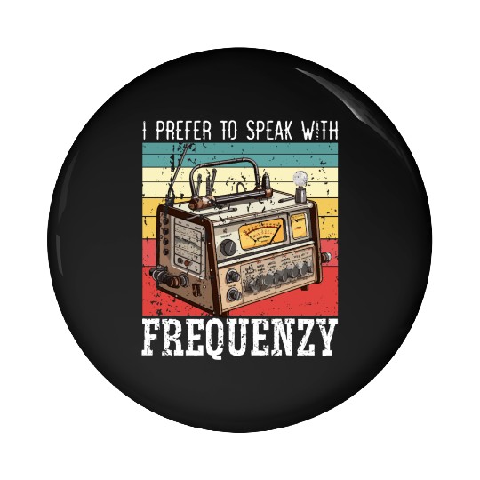 Ham Radio Operator Morse Code Radioactivity Pin Buttons