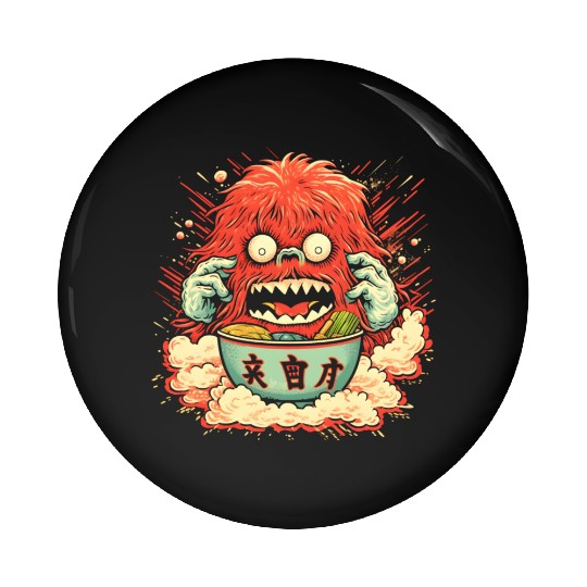 Ramen Monster Pin Buttons