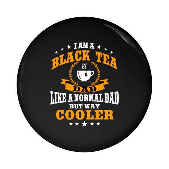 Black Tea Dad Outfit For Father's Day Pin Buttons