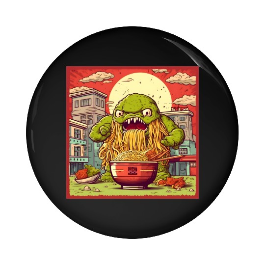 Ramen Monster Pin Buttons