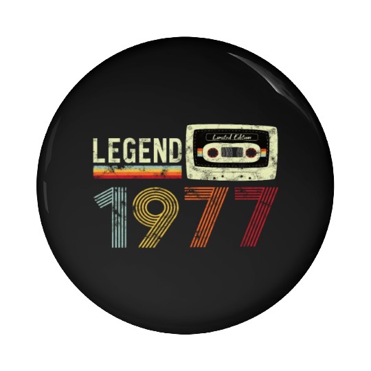 1977 Geburtstag Vintage Cassette Pin Buttons