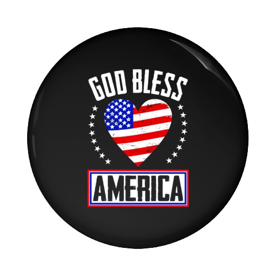 God Bless America Independence Day USA Patriot Pin Buttons