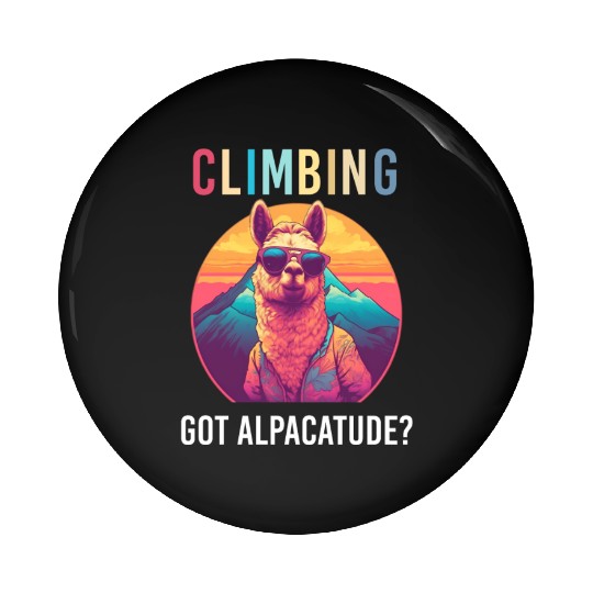Funny Alpaca with Sunglasses - Alpacatude Pin Buttons