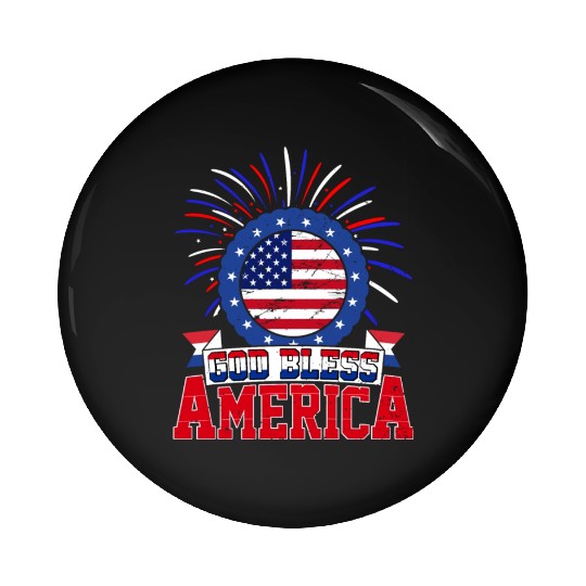 God Bless America Independence Day USA Patriot Pin Buttons