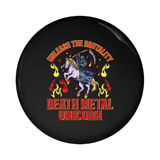 Goth Rock Satan Unicorn Festivals Death Metal Pin Buttons