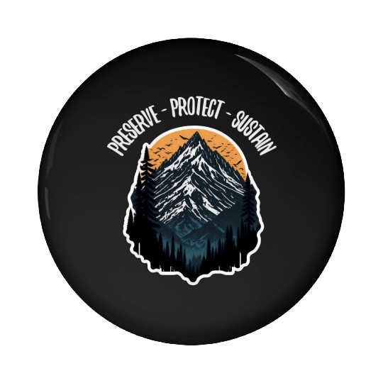 Natur Wildlife Outdoor Forest Camping Hiking Pin Buttons