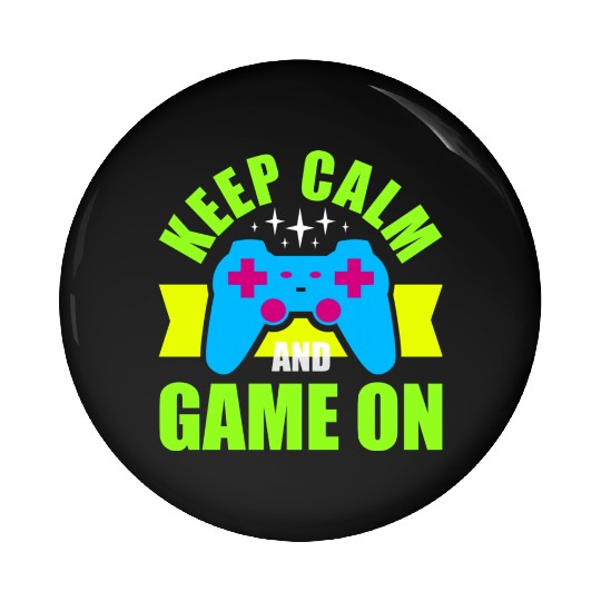 Keep Calm and Game On nostalgia Pin Buttons