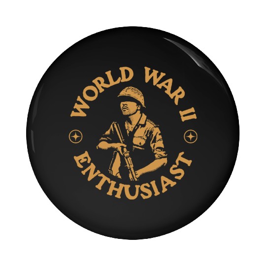 World War 2 WW2 Enthusiast Pin Buttons