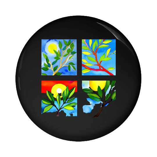 Laughing Olive Branch - Sustainable Harmony Pin Buttons