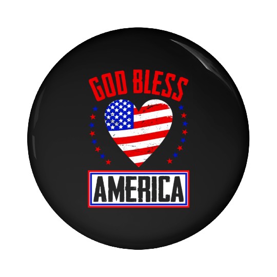 God Bless America Independence Day USA Patriot Pin Buttons