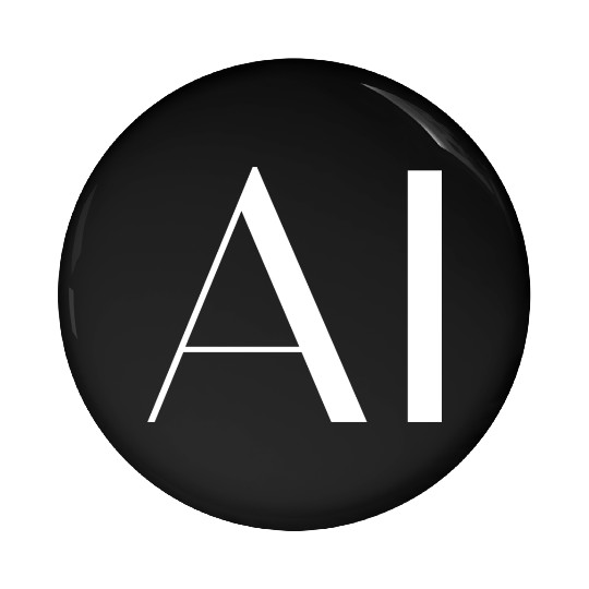 AI Artificial Intelligence Computer Science Pin Buttons