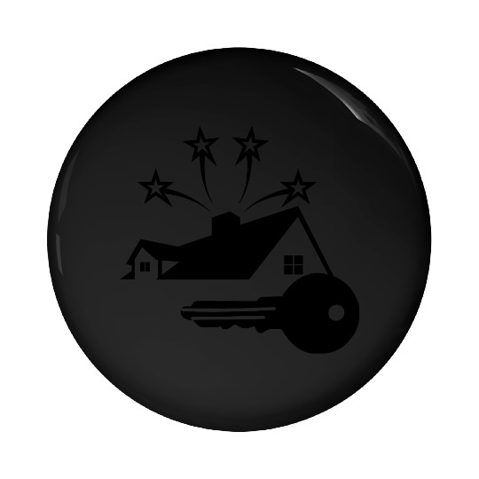 Shadow image of key for the new house and key Pin Buttons