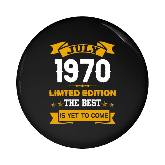 July 1970 Birthday Surprise Pin Buttons