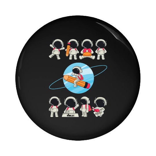 WINKYES - Funny Astronauts Pin Buttons