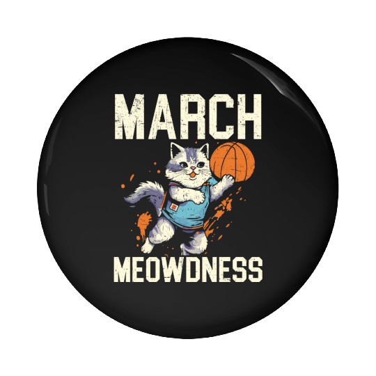 Basketball Cat Basketball Player I Love Basketball Pin Buttons