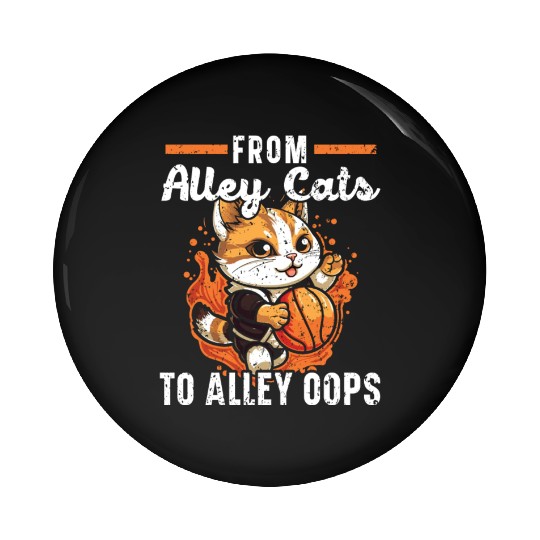 Basketball Cat Basketball Player I Love Basketball Pin Buttons