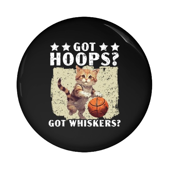 Basketball Cat Basketball Player I Love Basketball Pin Buttons