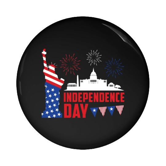 Independence Day Statue of Loverty America Party Pin Buttons