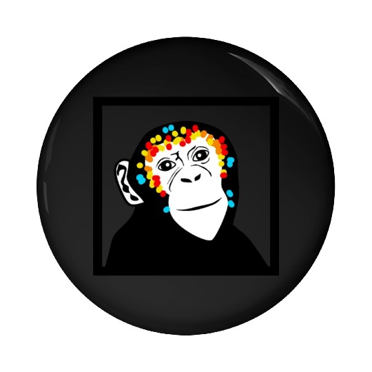 Monkey Face Monkey Monkey Pin Buttons