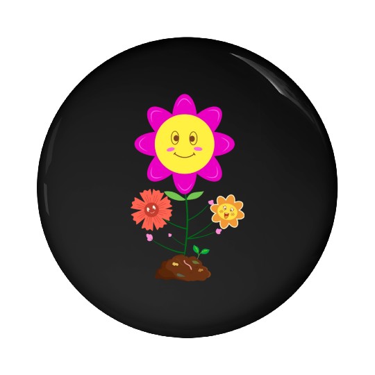 Nature Flowers And Plants Pin Buttons
