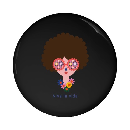 Cute Frida Kahlo In Colorful Summer Vacation Pin Buttons