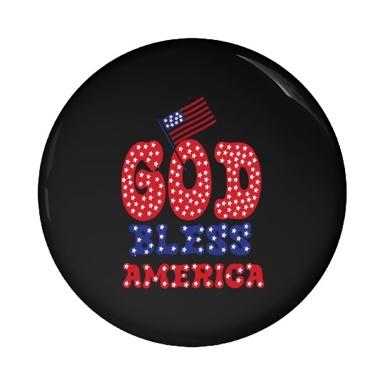 PATRIOTIC DAY GOD BLESS AMERICA Pin Buttons