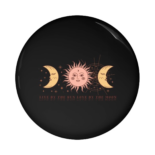 Boho Celestial Sun And Moon Pin Buttons