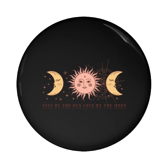 Boho Celestial Sun And Moon Pin Buttons