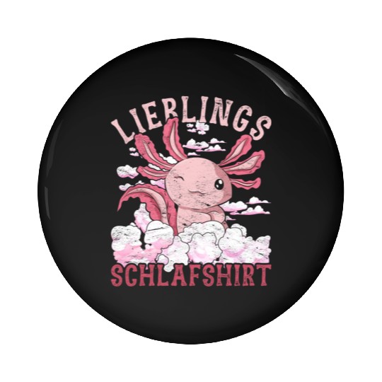 Night owl axolotl gift favorite sleep Pin Buttons