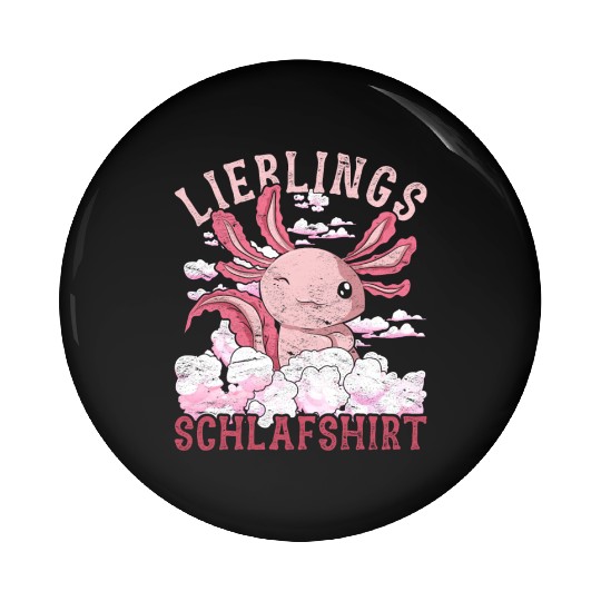 Night owl axolotl gift favorite sleep Pin Buttons