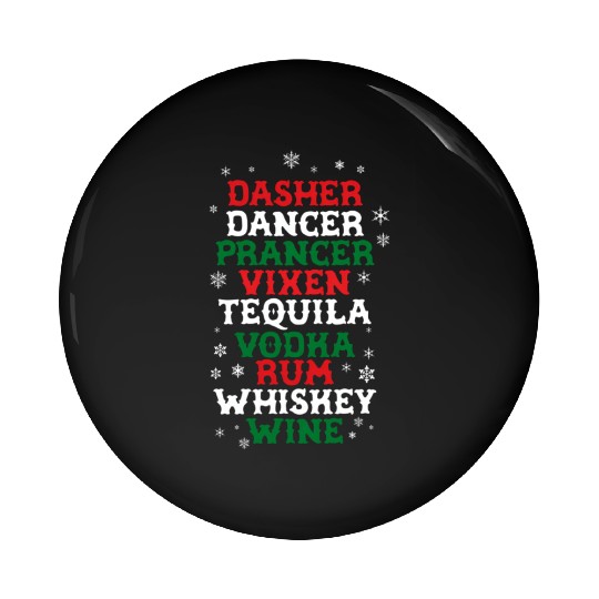 Beer Wine Tequila Reindeer Pin Buttons